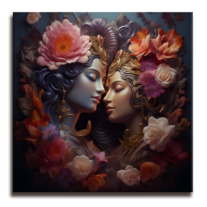 Radha and Krishna Wall Art Canvas Paintings For Home and Office Wall Decoration