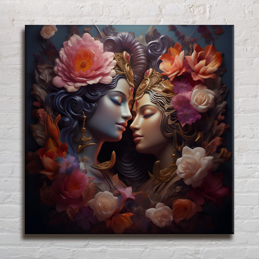 Radha and Krishna Wall Art Canvas Paintings For Home and Office Wall Decoration