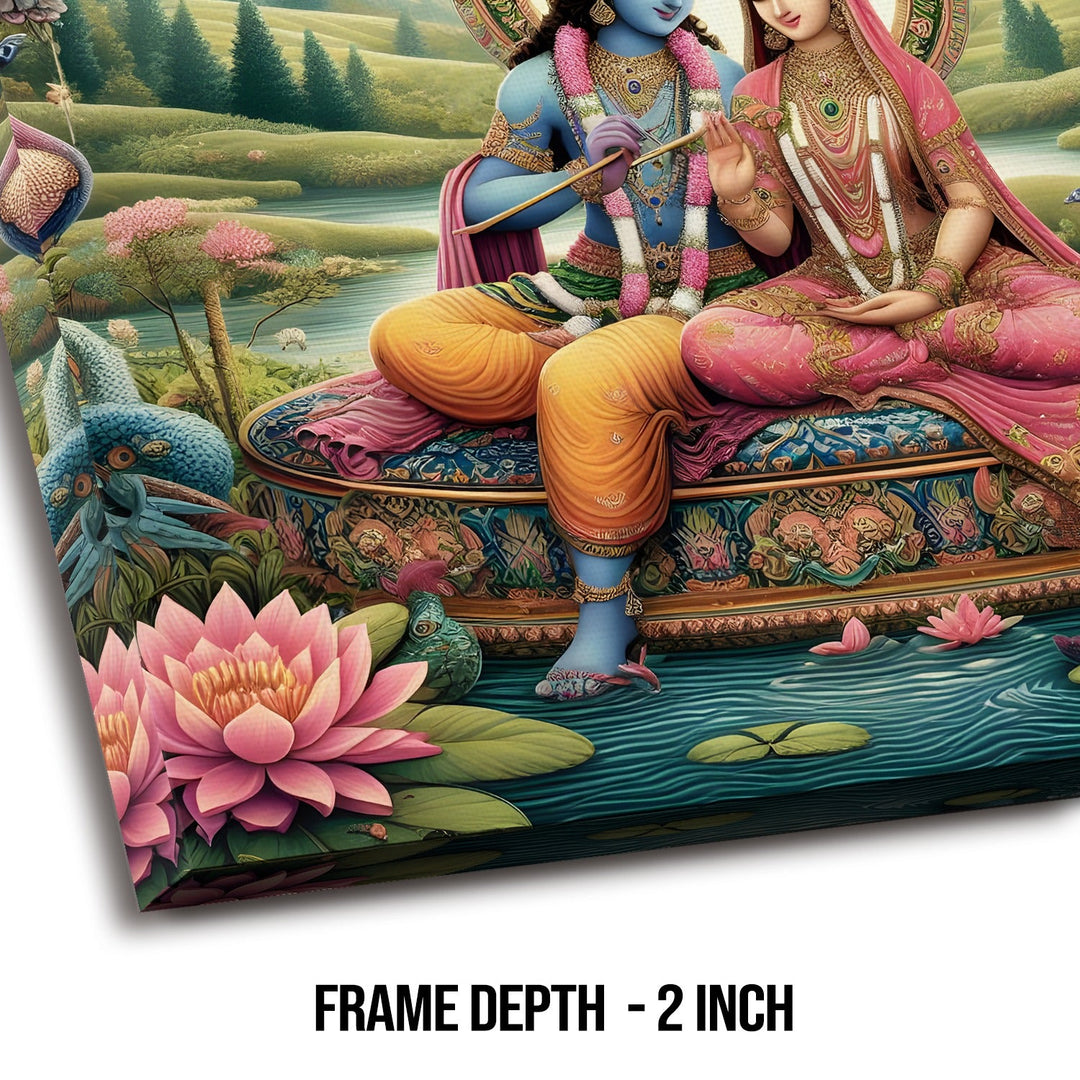 Radha Krishna Wall Art Canvas Paintings For Home and Office Wall Decoration