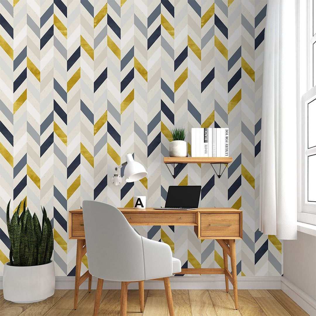 Retro Nostalgic abstract geometric Wallpaper For Home decoration