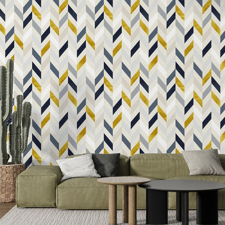 Retro Nostalgic abstract geometric Wallpaper For Home decoration