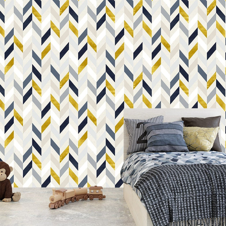 Retro Nostalgic abstract geometric Wallpaper For Home decoration