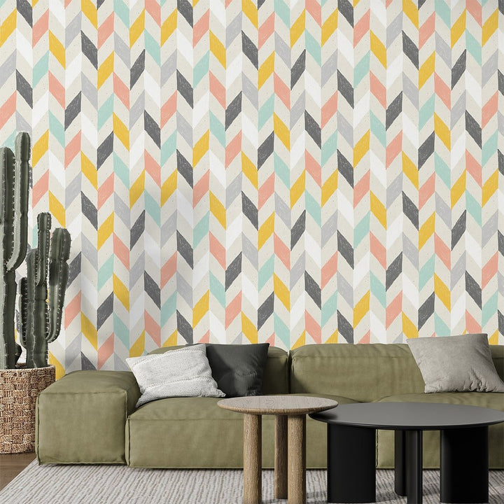 Self Adhesive abstract Multicolor geometric Wallpaper Mural