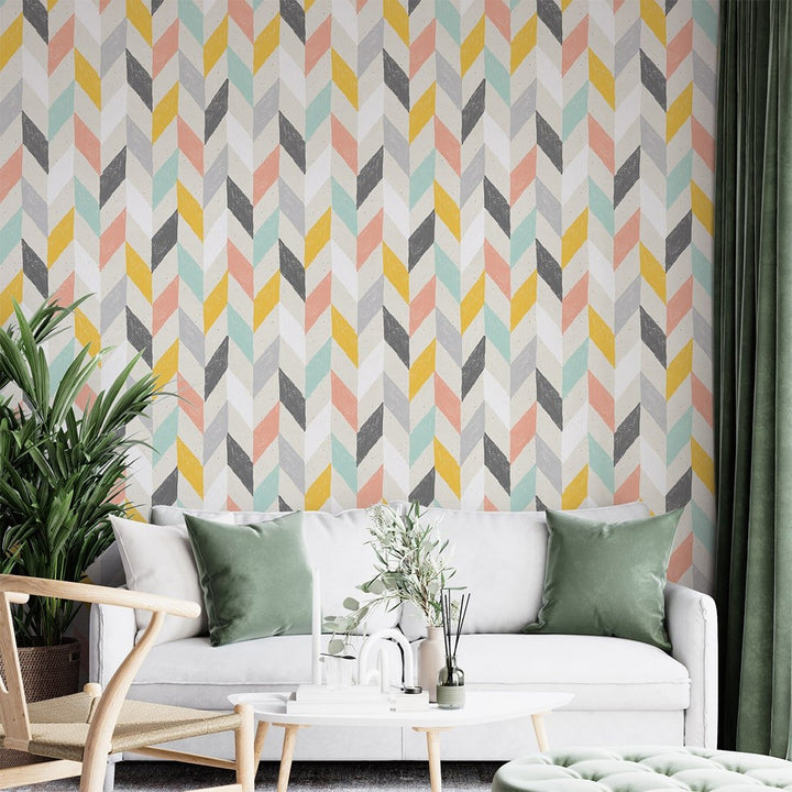 Self Adhesive abstract Multicolor geometric Wallpaper Mural