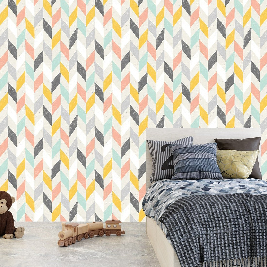 Self Adhesive abstract Multicolor geometric Wallpaper Mural