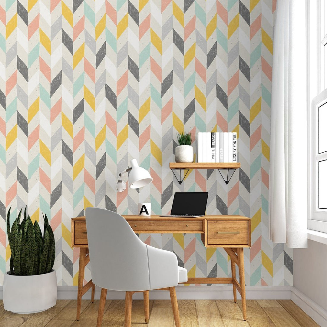 Self Adhesive abstract Multicolor geometric Wallpaper Mural