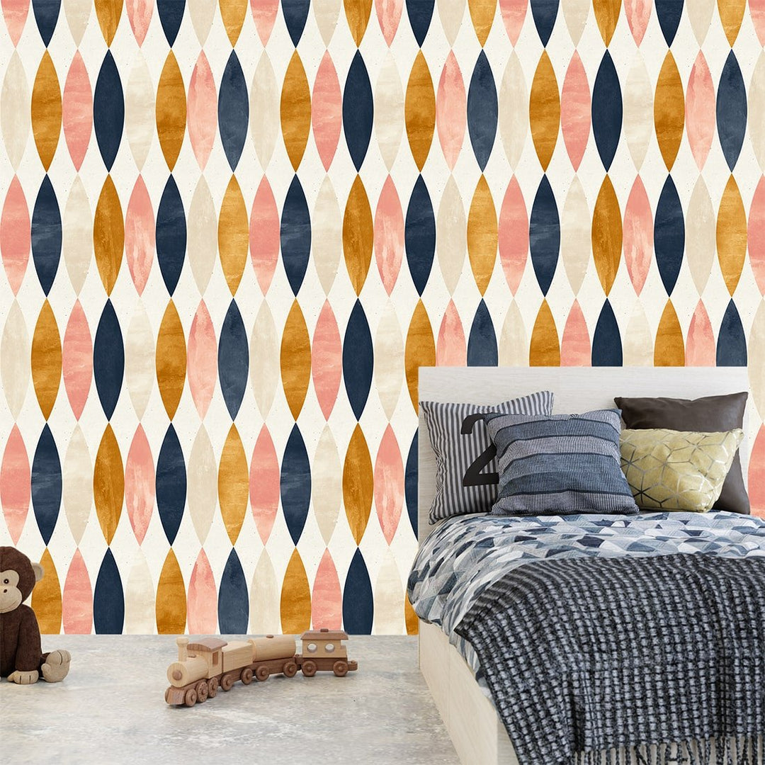 Self Adhesive geometric Multicolor wallpaper Mural