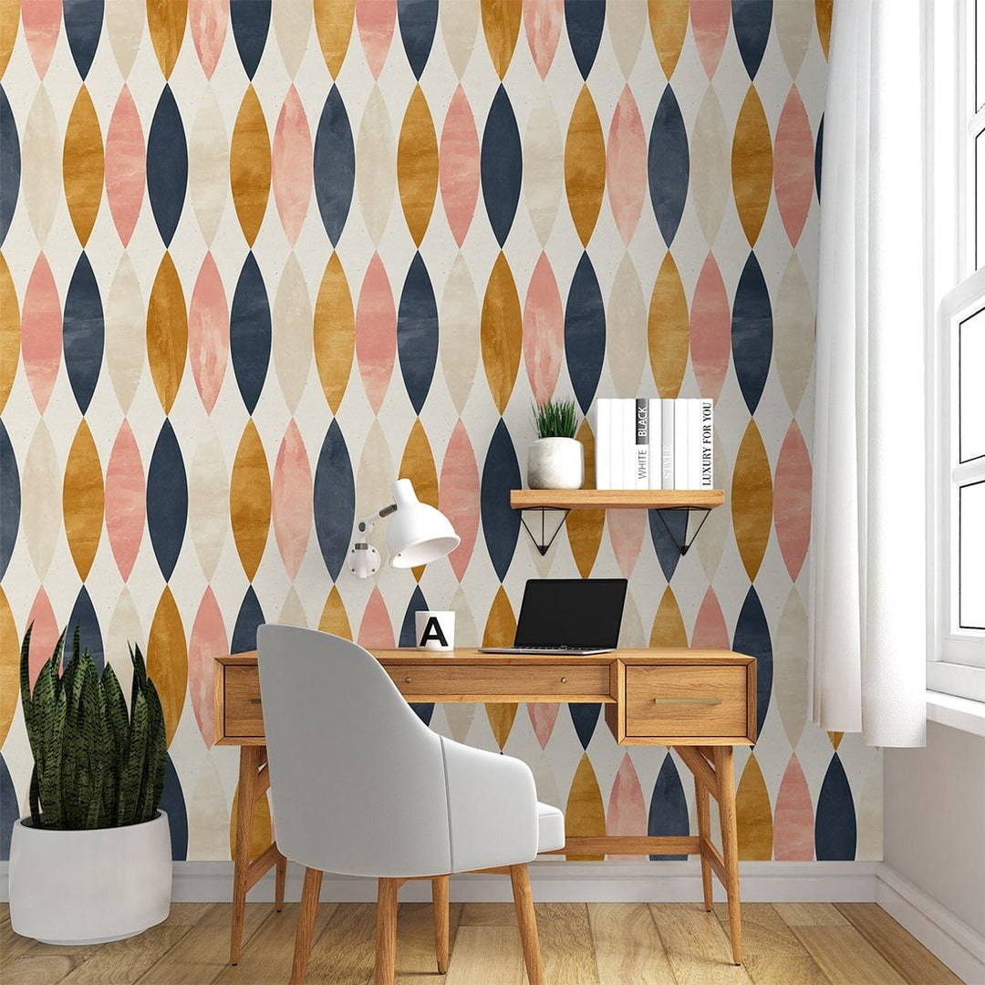 Self Adhesive geometric Multicolor wallpaper Mural