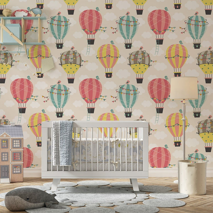 Self Adhesive Hot air balloons kid's wallpaper