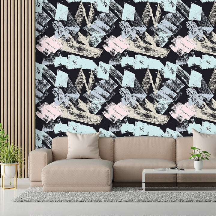 Self Adhesive Multicolor Retro Pastel abstract wallpaper