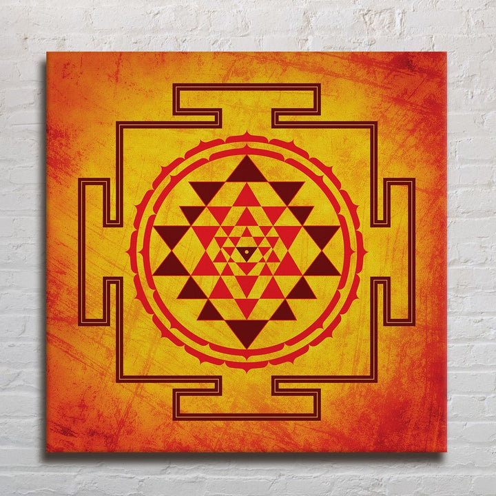 Shri Yantra Wall Art Canvas Painting For Home and Office Wall Decoration