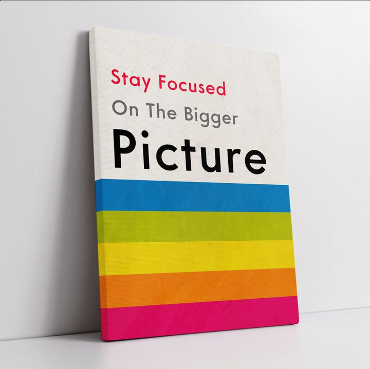 Stay Focused Inspirational Canvas Framed Posters With Motivational Quotes in Large Size for Office and Startups.