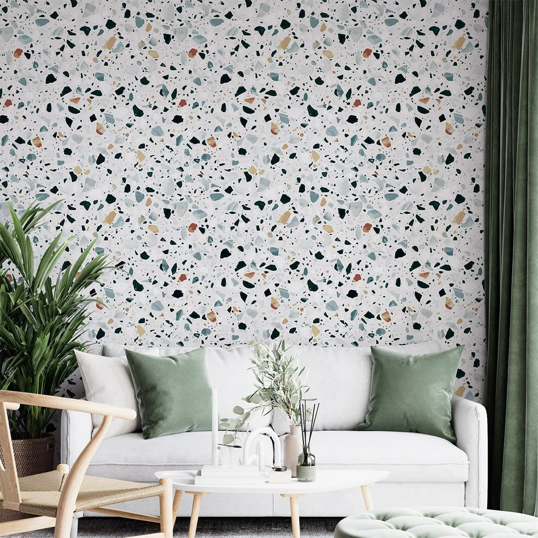 TERRAZZO Stone Wallpaper for home and office wall Decoration.