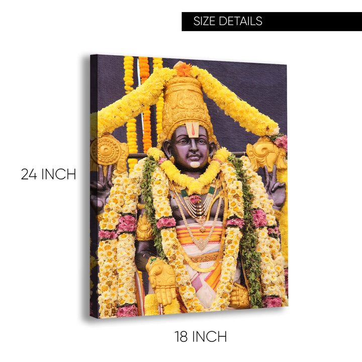 Tirupati Balaji Canvas Art Painting Frame For Home and office Wall Decoration