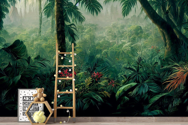 Tropical forest Wallpaper Mural For Living Room Decoration