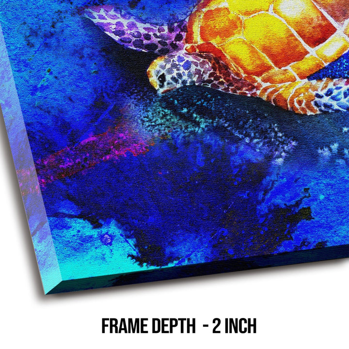 Turtle Vastu Canvas Painting for Home and Office Wall Decoration