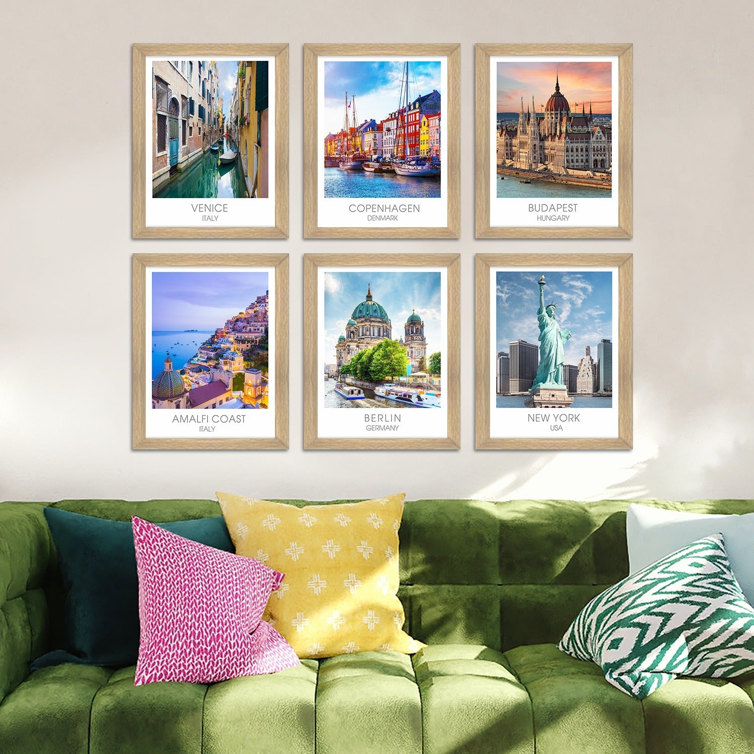 Vintage Travel Art Paintings: Enhance Your Home Décor with Framed European Masterpieces - Perfect for Living Rooms, Bedrooms, and Office Spaces (ARTFM019)