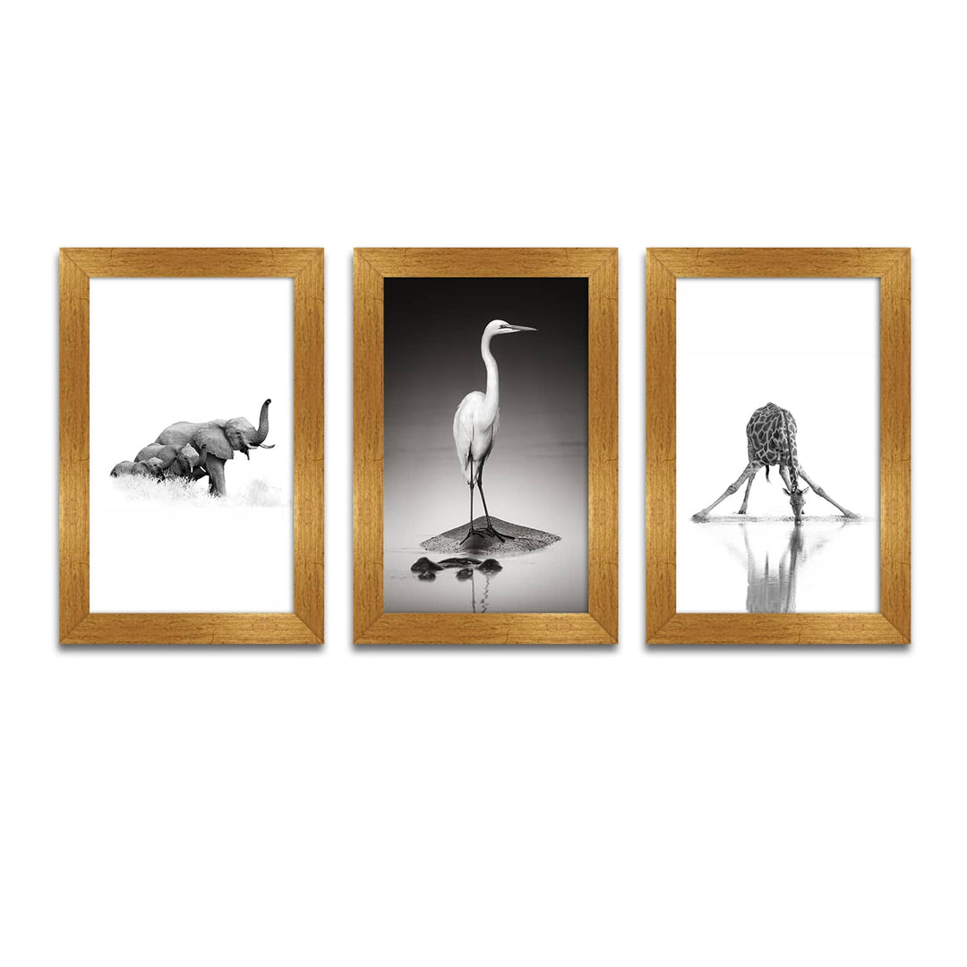 Wildlife African Canvas Painting Framed For Living Room and Hotels Wall Decoration