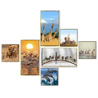 Wildlife Canvas Wall Art Floating Frame For Living Room