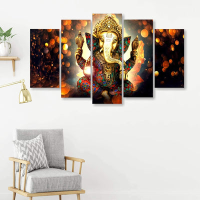 Lord Ganesha Vastu Wall Art Painting For Living Room
