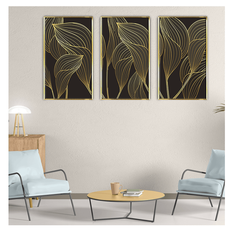 Luxury High End Gold Leaves Painting