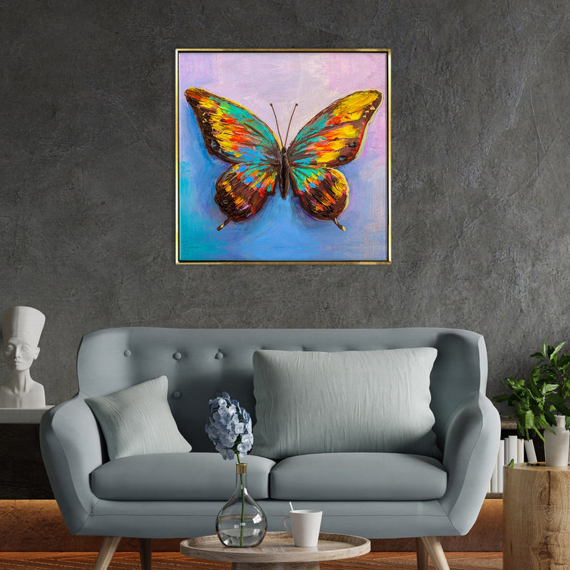 Butterfly Vastu Canvas Painting Framed For Living Room 