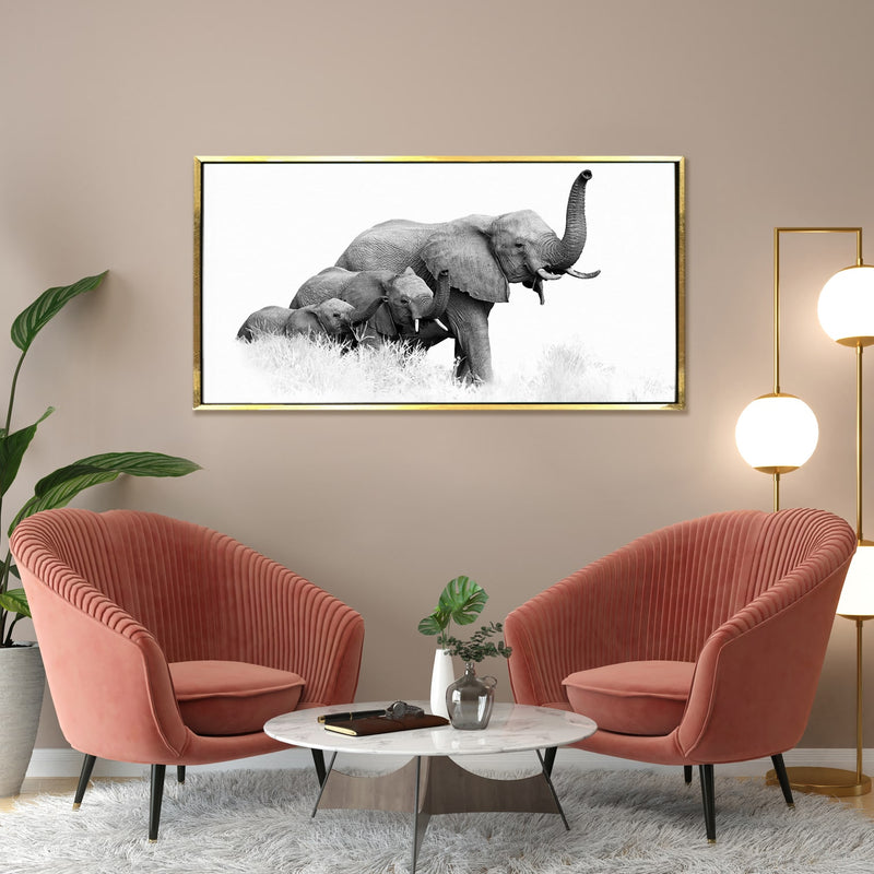 Elephant Vastu Wildlife Canvas Painting