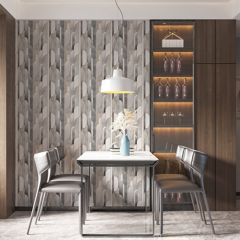 White and Grey Marble Stone Wallpaper for Home and Office 