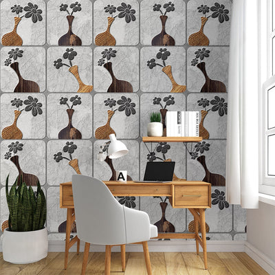 Brown Color Stone Wallpaper for Home and Office