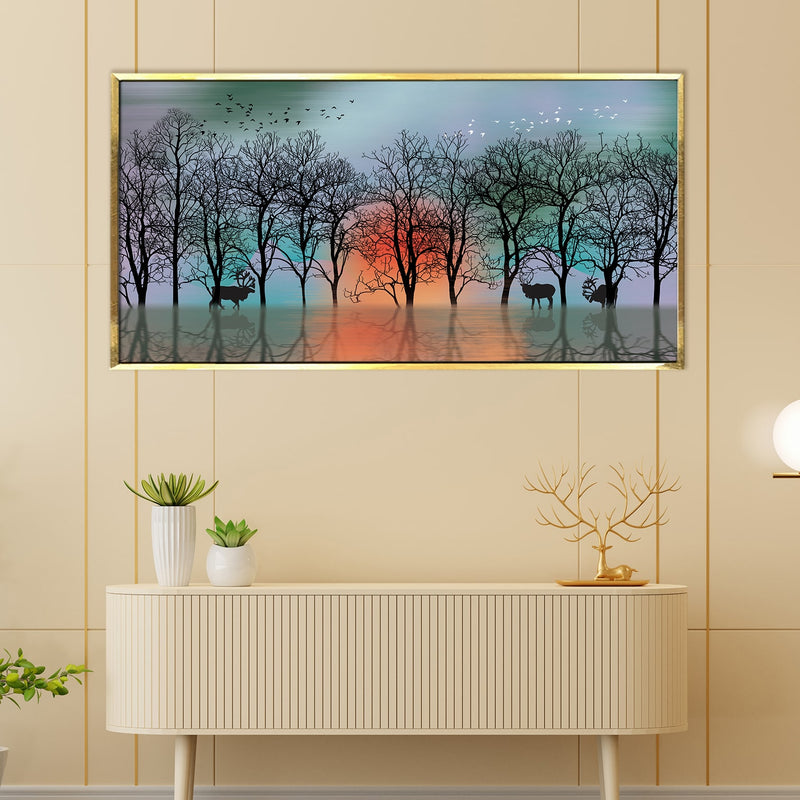 Nature Vastu Canvas Painting Framed for Living Room