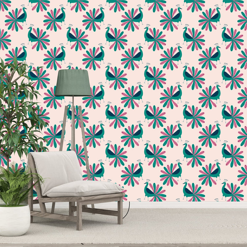 Peacock Feather Wallpaper - Add a touch of elegance to your home