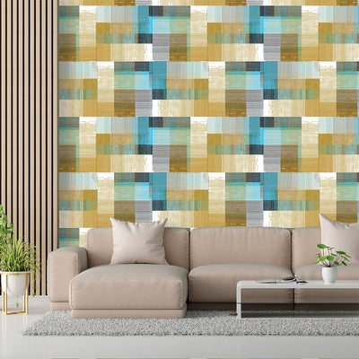 Square Abstract Rustic Wallpaper Mural
