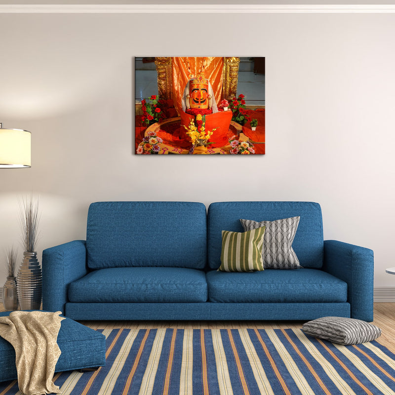 Shivling as Salasar Balaji Canvas Painting frame For Home and office 