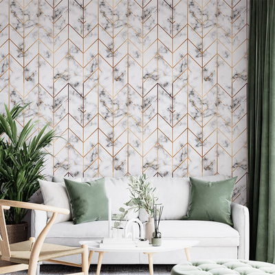Marble Tile Texture Stone Wallpaper for Living Room