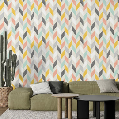 Self Adhesive abstract Multicolor geometric Wallpaper 