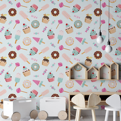 Cake And ice-cream background kid's wallpaper