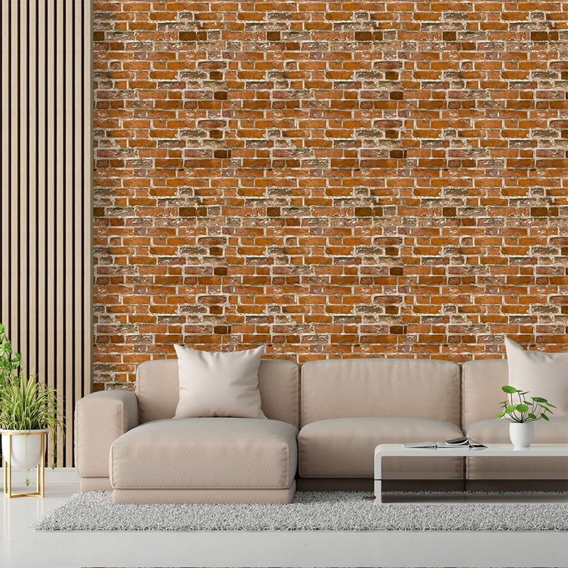 Battersea Brick Wall Effect wallpaper in neutral  I Love Wallpaper