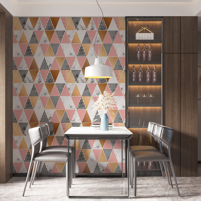 Geometric Triangles Shapes Stone wallpaper for Living Room